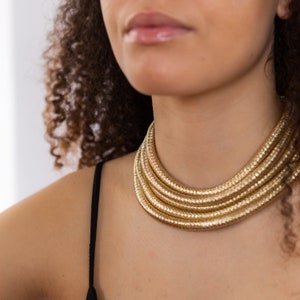 The Egyptian Collar Silver, Gold or Black Statement Necklace image 2