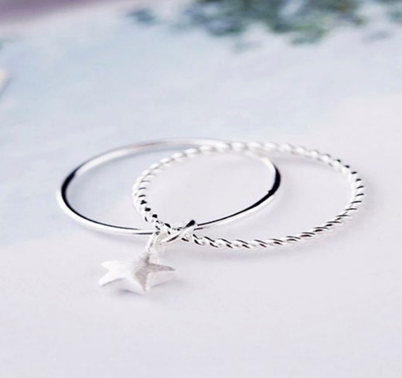 Twinkle Little Star Silver Midi Ring