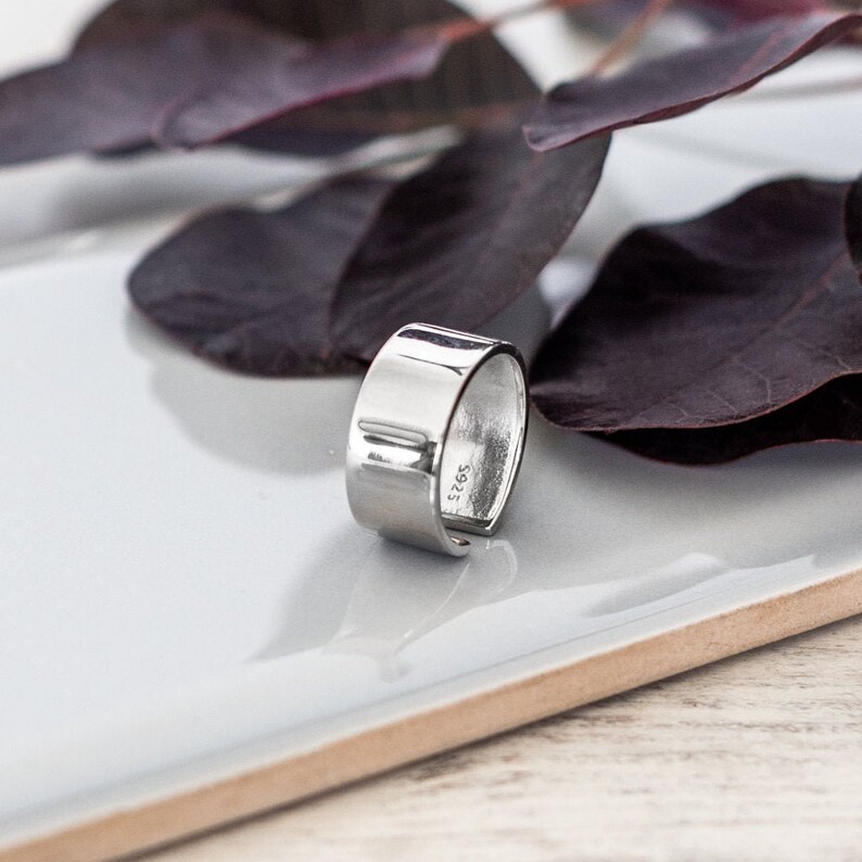 BIG Sterling Silber Statement Ring Damen Verstellbar 925 Etsy.de