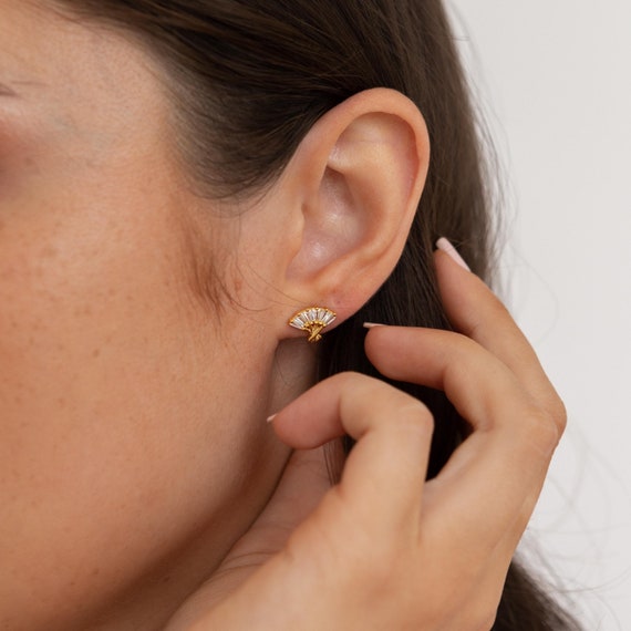 Art Deco Style Stud Earrings