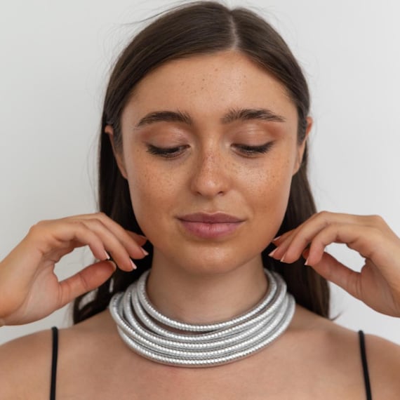 The Egyptian Collar Silver, Gold or Black Statement Necklace