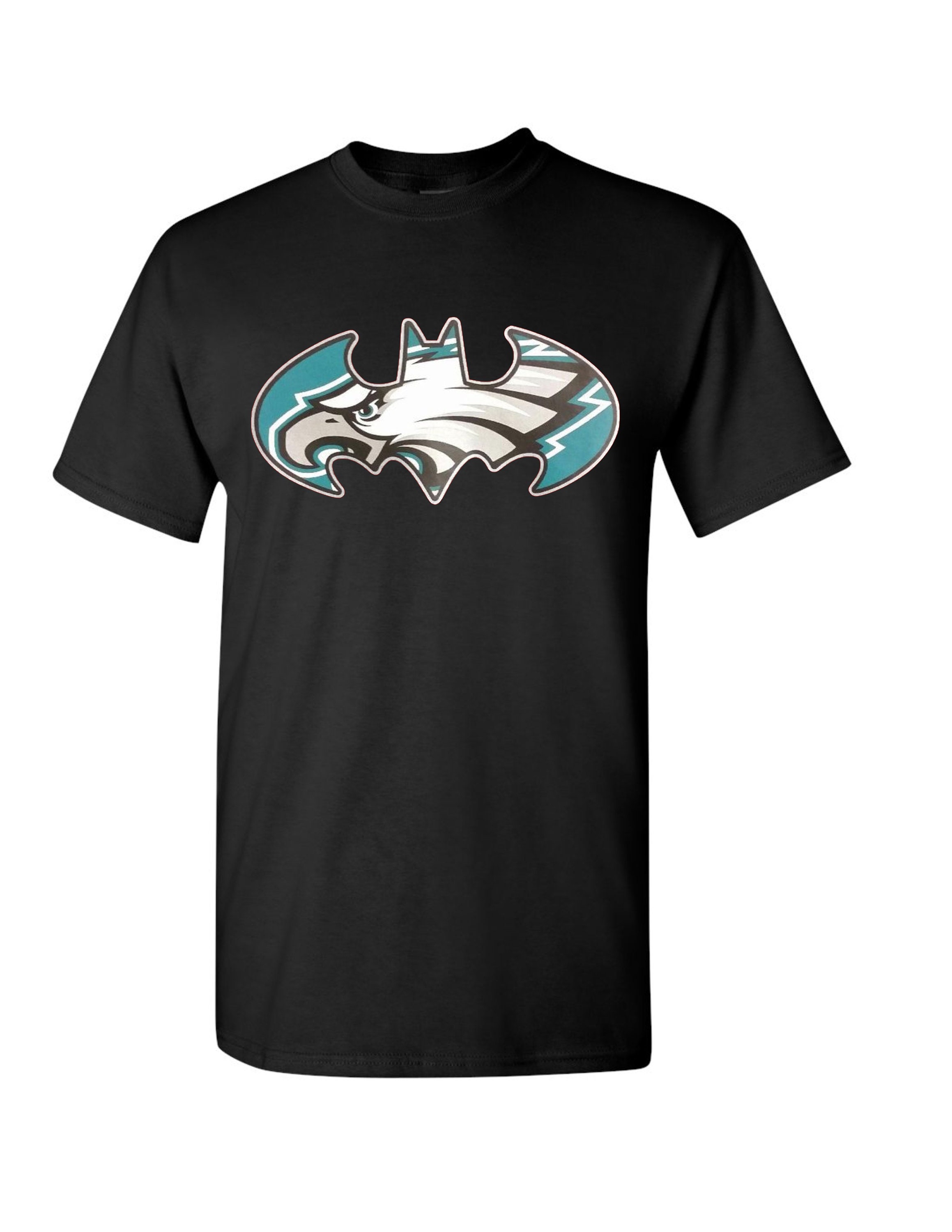 Discover Black Gildan Philadelphia EAGLES BATMAN logo shirt