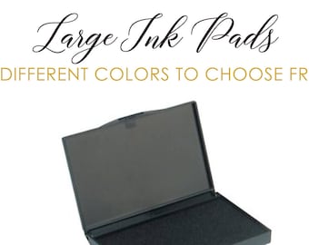 Large 7"x4" Ink Pad | Rubber Stamp Pad | 3 Colors to Choose From