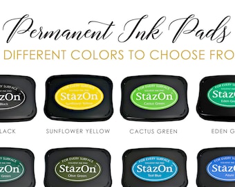 StazOn Permanent Ink Pads | Rubber Stamp Pad | 23 Colors to Choose From