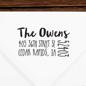 Absenderadresse Stempel # 56 - aus Holz oder selbstfärbend - personalisiert - Geschenke, Hochzeiten, Brautpaar, Hauseinweihung - INKLUSIVE GRIFF