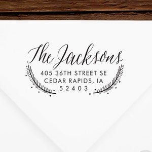 Absenderadresse Stempel # 14 - aus Holz oder selbstfärbend - personalisiert - Geschenk, Hochzeit, Brautpaar, Einweihungsparty - INKLUSIVE GRIFF