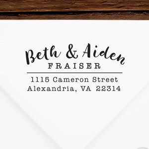 Return Address Stamp #72 - Wooden or Self-Inking - Personalized - Gift, Wedding, Newlywed, Housewarming - INCLUDES HANDLE