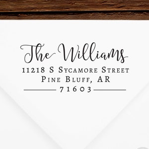 Return Address Stamp #64 - Wooden or Self-Inking - Personalized - Gifts, Weddings, Newlyweds, Housewarming - INCLUDES HANDLE