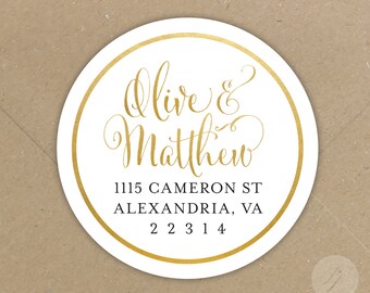 Personalized Return Address Stickers: Wedding, Newlywed, Housewarming