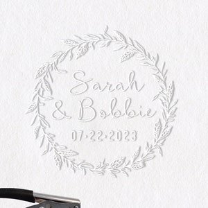 Grabador de monograma n.° 38: personalizado: regalo personalizado, grabado en relieve, grabador de bodas, grabador de logotipos, grabador de membretes, grabador de sobres