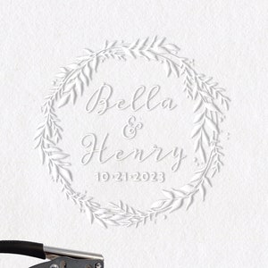 Grabador de monograma n.° 28: personalizado: regalo personalizado, grabado en relieve, grabador de bodas, grabador de logotipos, grabador de membretes, grabador de sobres