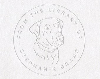 Library Embosser #47 - Custom Pet Illustration - Embossing, Book Embosser, Library Book Embosser, Custom Book Embosser, Personal Embosser