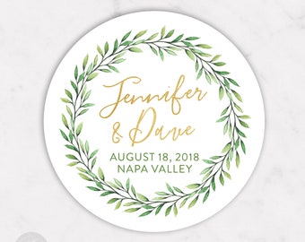 Favor Sticker #1 - Personalized - Gift, Wedding, Save the Date, Invitation Label, Newlywed, Engagement