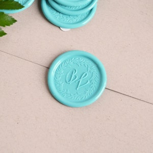 Wax Seal 2 Peel and Stick Wax Seal, Wedding Wax Seal, Wedding Invitation Seal, Envelope Seal, Wedding Envelope Seal NO STAMPER INCLUDED image 1