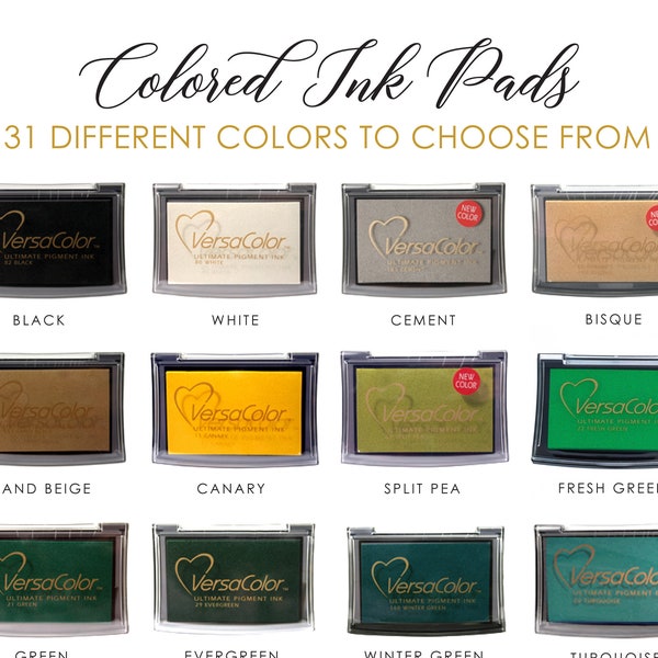 VersaColor Pigment-Based Ink Pads | Rubber Stamp Pad | 31 Colors to Choose From