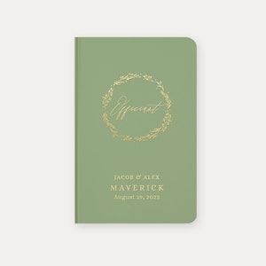 Cahier des célébrants de mariage n°10 - option véritable feuille d'aluminium - cahier des célébrants de mariage, livre des célébrants de mariage personnalisé, livret des célébrants