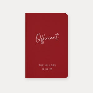 Cahier de cérémonie des célébrants de mariage #13 - véritable option feuille - carnet de cérémonie de cérémonie, livre de commission de mariage personnalisé, livret de cérémonie