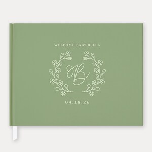 Libro de invitados de baby shower con papel de aluminio: recuerdo personalizado de tapa dura