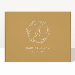 Libro de invitados de baby shower con papel de aluminio: recuerdo personalizado de tapa dura