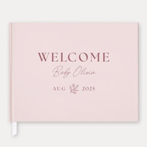 Libro de invitados de baby shower con papel de aluminio: recuerdo personalizado de tapa dura