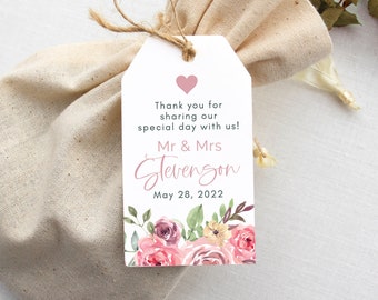 Gift / Favor Tag #5 - Custom Wedding Gift Tags, Wedding Favor Tags, Wedding, Gift Tag, Favor Tag, Bridal Gift Tags, Gift Bag Tag, Hang Tag