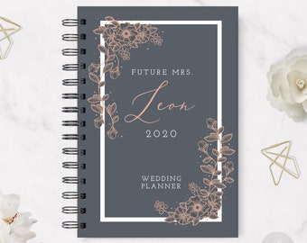 Wedding Planner #23 - Hardcover - Coil Bound - Tabbed - Customized Wedding Planner, Planner for Bride, Wedding Organizer - Real Foil Option