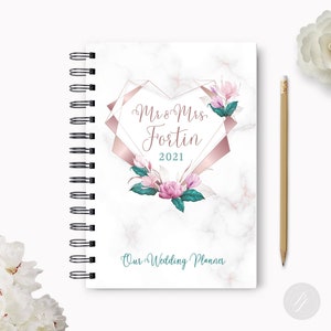 Wedding Planner 42 Hardcover Coil Bound Tabbed Customized Wedding Planner, Planner for Bride to Be, Bride Wedding Organizer image 1