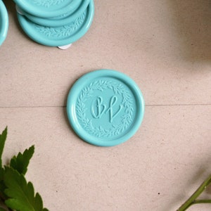 Wax Seal 2 Peel and Stick Wax Seal, Wedding Wax Seal, Wedding Invitation Seal, Envelope Seal, Wedding Envelope Seal NO STAMPER INCLUDED image 3