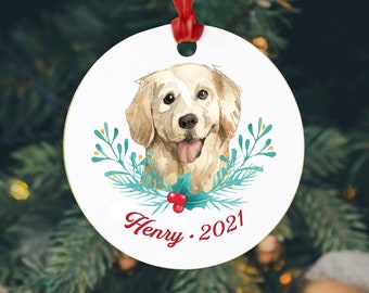Holiday Ornament #24 - Pet Christmas Tree Ornament, Pet Ornament, Dog Holiday Ornament, Christmas Ornaments, Dog's First Christmas