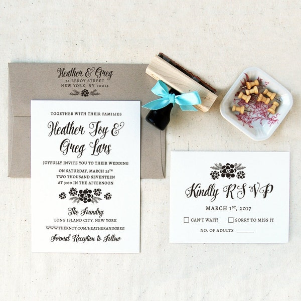 Rsvp Address Stamp Etsy