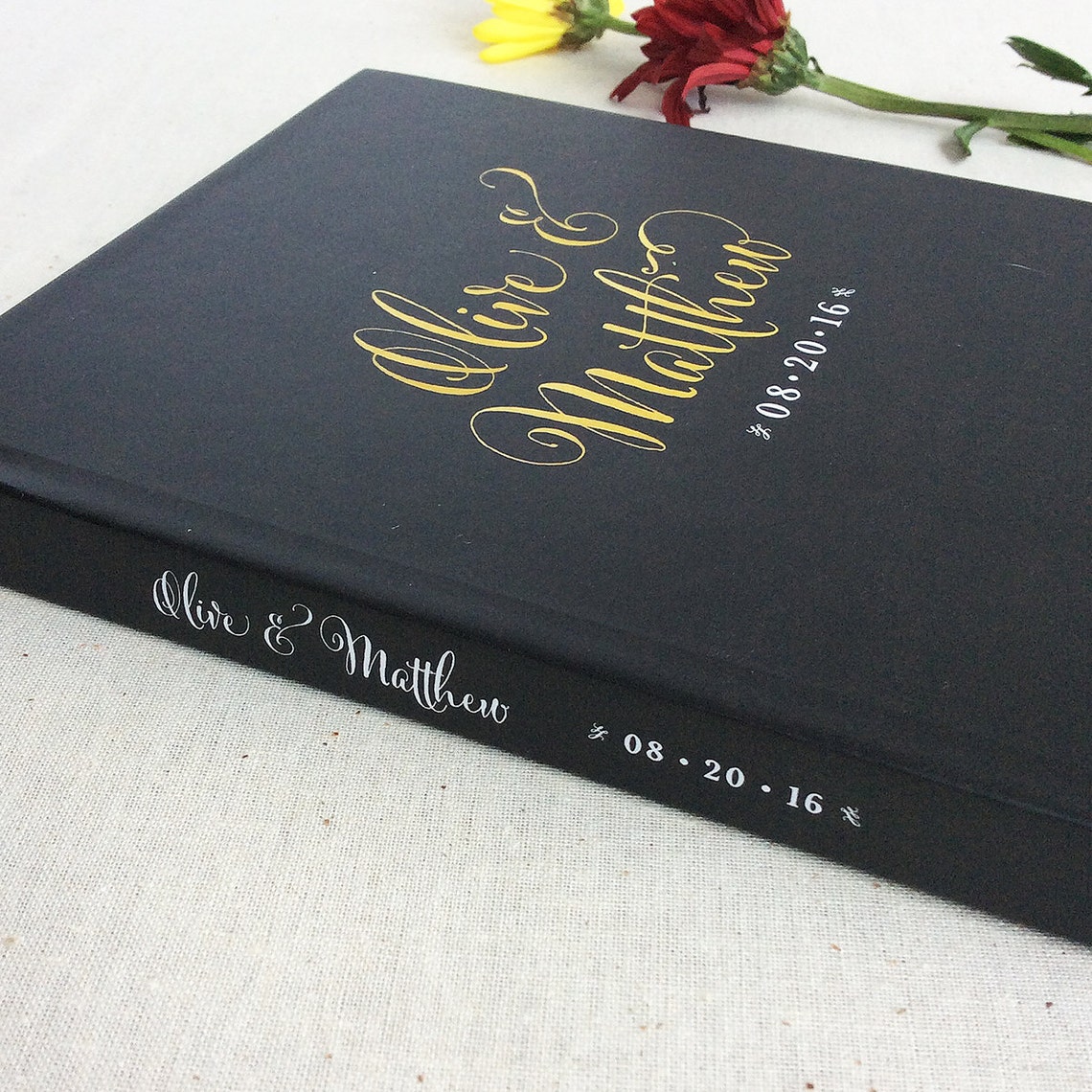 Wedding Guest Book 7 Custom Hardcover Guest Book Wedding Etsy