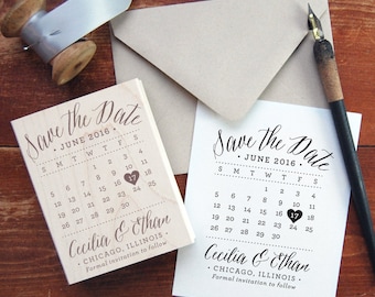 Save the Date Stamp #11 - Calendar Date - Personalized