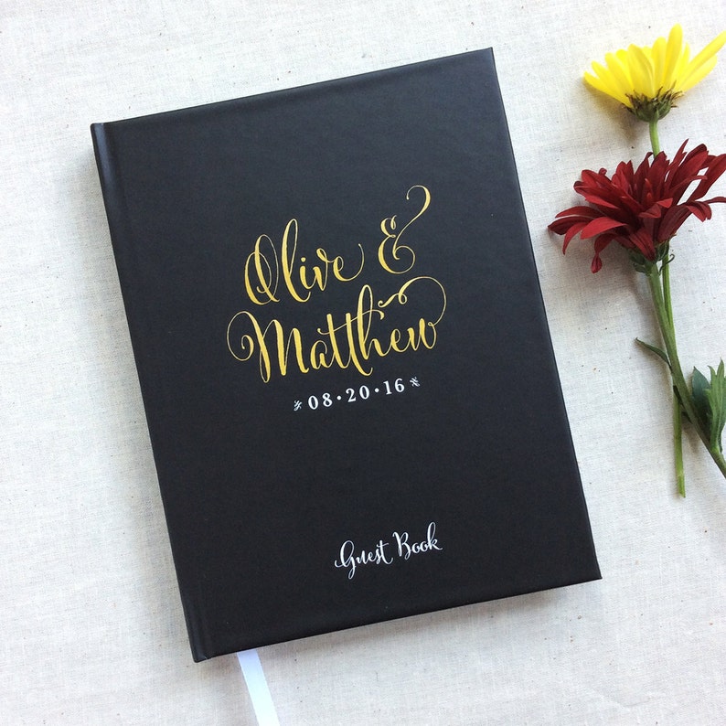 Wedding Guest Book 7 Custom Hardcover Guest Book Wedding Etsy