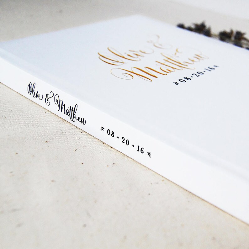 Wedding Guest Book 2 Hardcover Wedding Guestbook Wedding Etsy