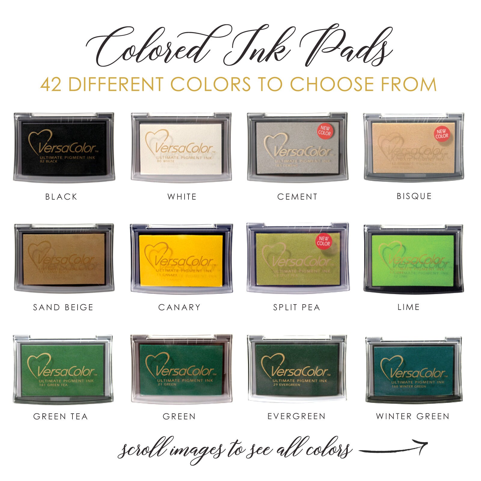 VersaColor PigmentBased Ink Pads Rubber Stamp Pad 42 Etsy