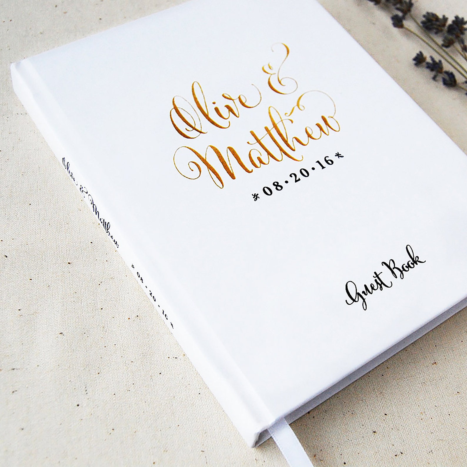 Wedding Guest Book 2 Hardcover Wedding Guestbook Wedding Etsy