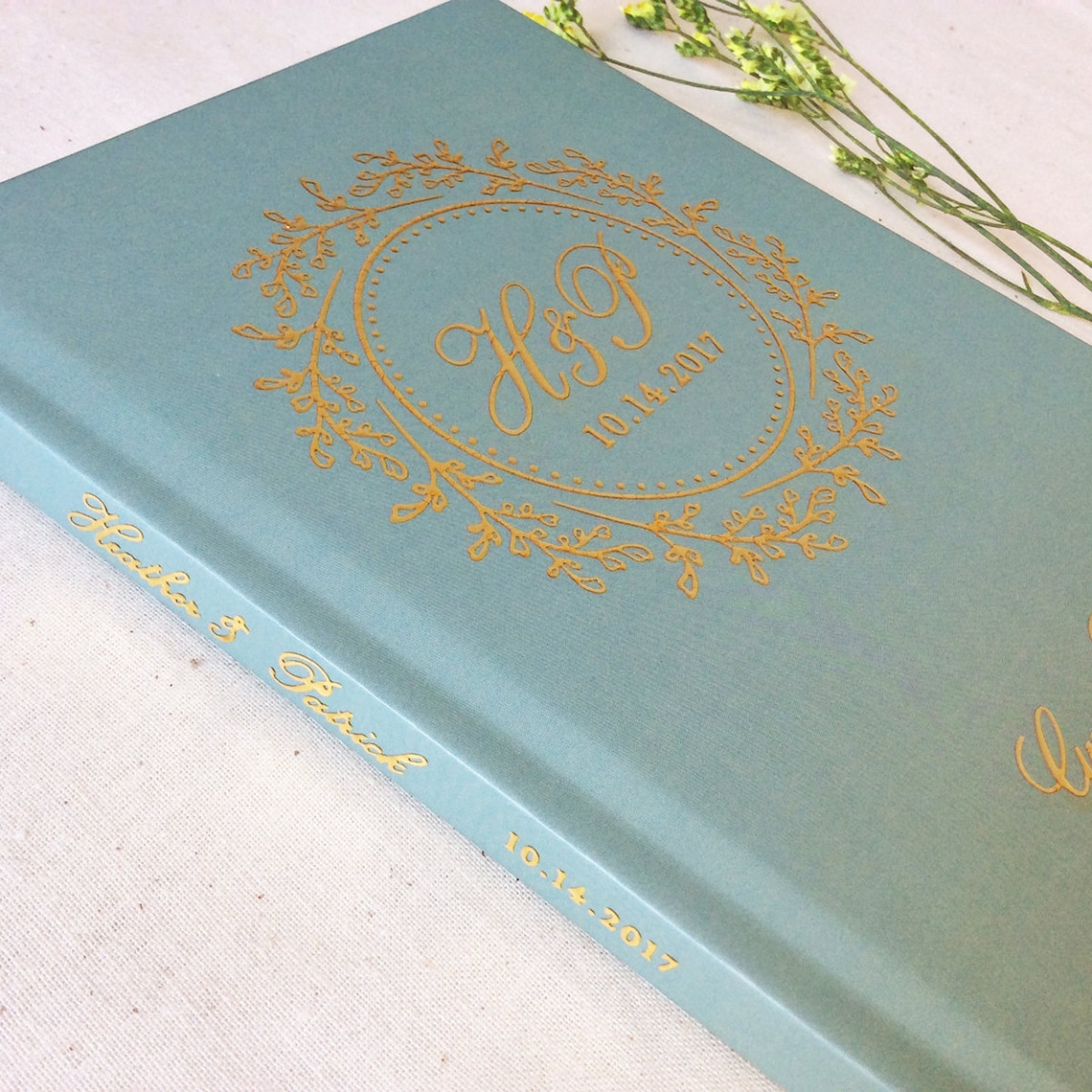Real Foil Wedding Guest Book 9 Hardcover Wedding Etsy Canada