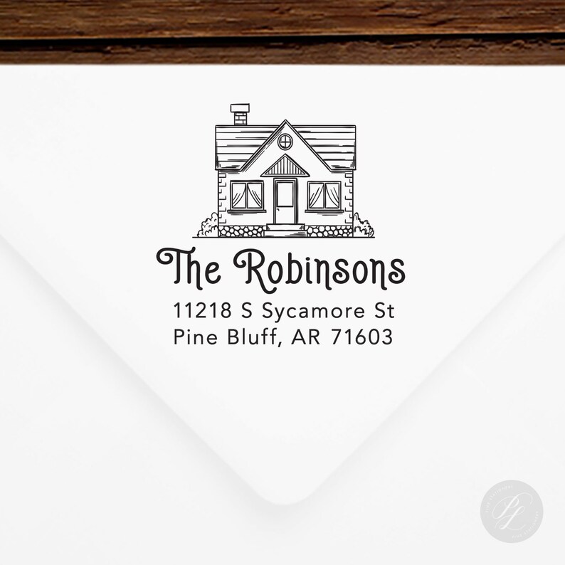 Personalized Housewarming INCLUDES HANDLE Return Address Stamp #70 Gifts Wooden or Self-Inking Weddings Newlyweds