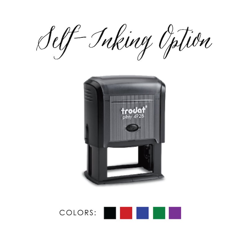 Newlyweds Wooden or Self-Inking Return Address Stamp #111 Gifts INCLUDES HANDLE Personalized Housewarming Weddings