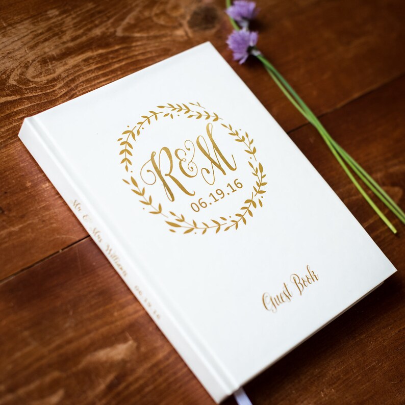 Wedding Guest Book 26 Hardcover Wedding Guestbook Wedding Etsy