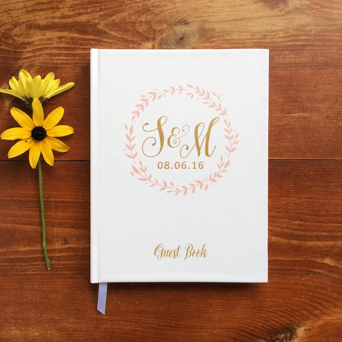 Wedding Guest Book 16 Custom Hardcover Guest Book Wedding Etsy