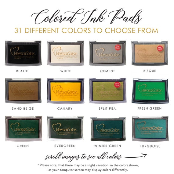 VersaColor Pigment-Based Ink Pads | Rubber Stamp Pad | 31 Colors to Choose From