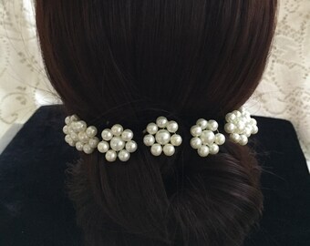 Hair Accessories Pin - Beaded  Pearl Flower Hair Pins #1151