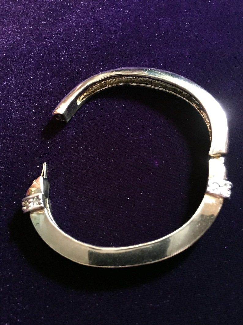 Vintage Silver Rhinestone Bangle Bracelet Open Hinged Bracelet,ArtDeco Bracelet #686 Woman Bracelet