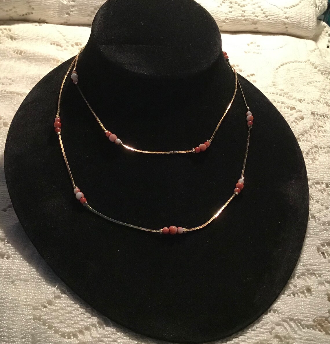 Edelstein Kette Rote Koralle Mit 925 Silber – Handgefertigtes Collier In Rot & Silber Edelsteinkette