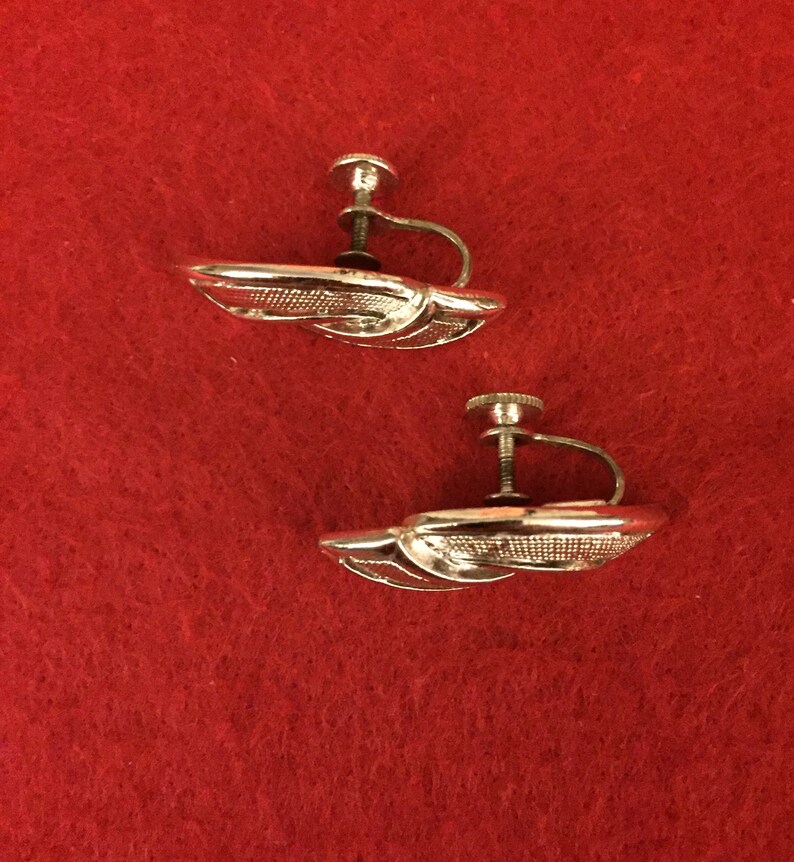 Bracelet And Earrings Set Vintage Silver 70s 80s Jewelry Vintage Screw On Earrings Gift for Her Woman Jewelry