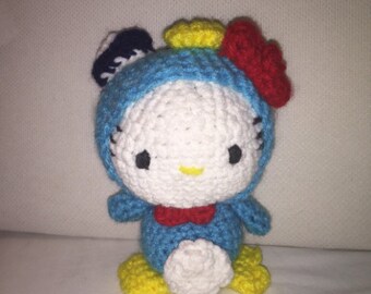 Kitty vestida como Penguin Amigurumi
