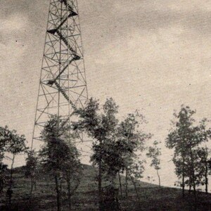 Carte postale noir et blanc inutilisée de Cheaha State Park, Alabama, noir et blanc