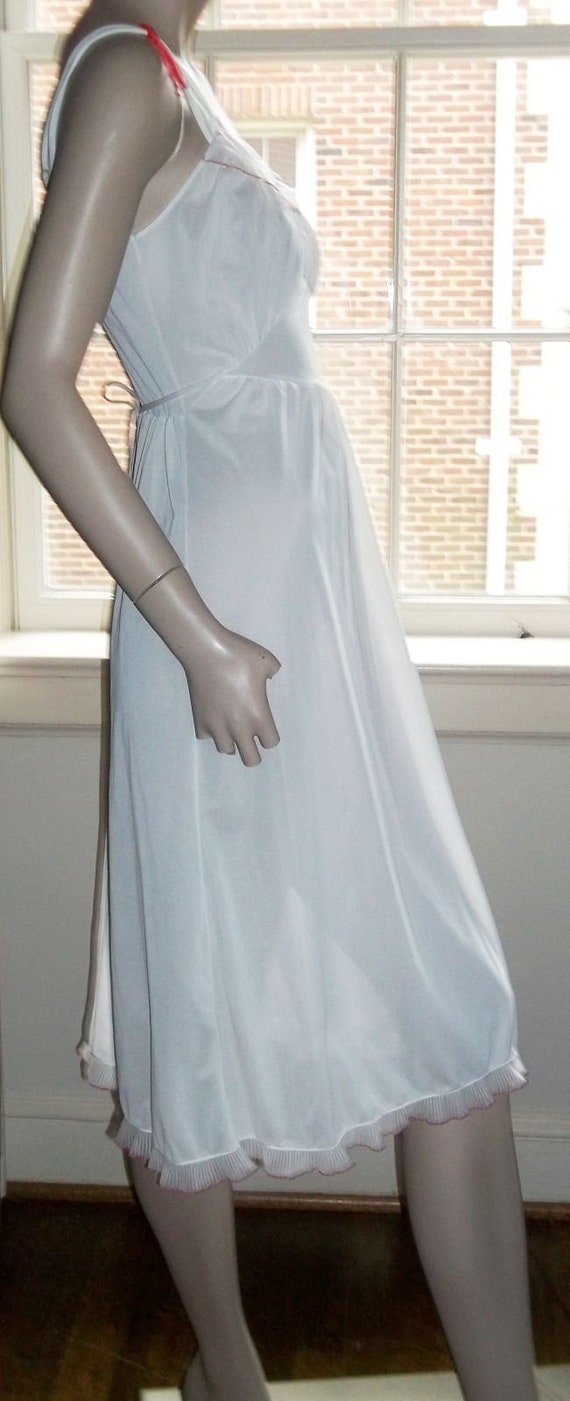 Princess Waist Short Length Nightgown White Ruffl… - image 3