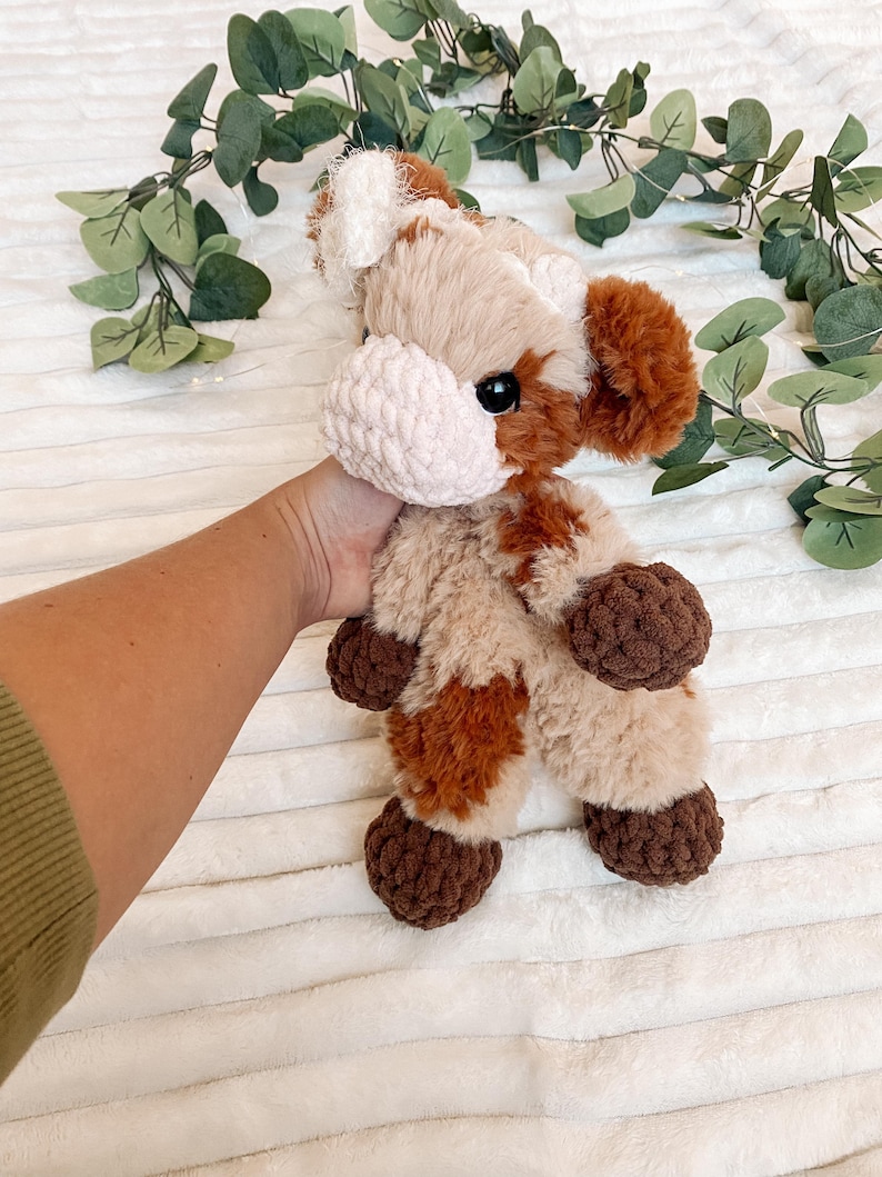 Crochet Buttercup the Cow Snuggler PATTERN: No Sew PDF Cow Pattern image 7
